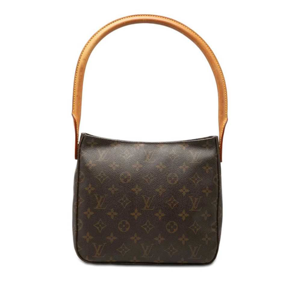 Louis Vuitton Monogram Looping Hobo Bag Handbag Brown Leather
